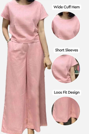Short-Sleeved Bell Pants Two-Piece Set