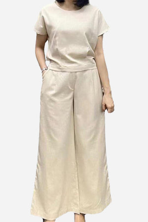 Short-Sleeved Bell Pants Two-Piece Set